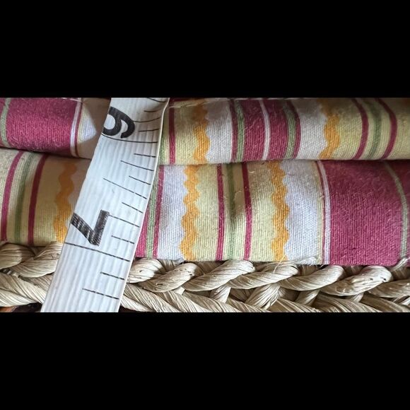 Genuine Sonoma Jeans Co. Woven Straw Purse w/ Floral Cloth Lining & Beach Scene - Picture 5 of 9